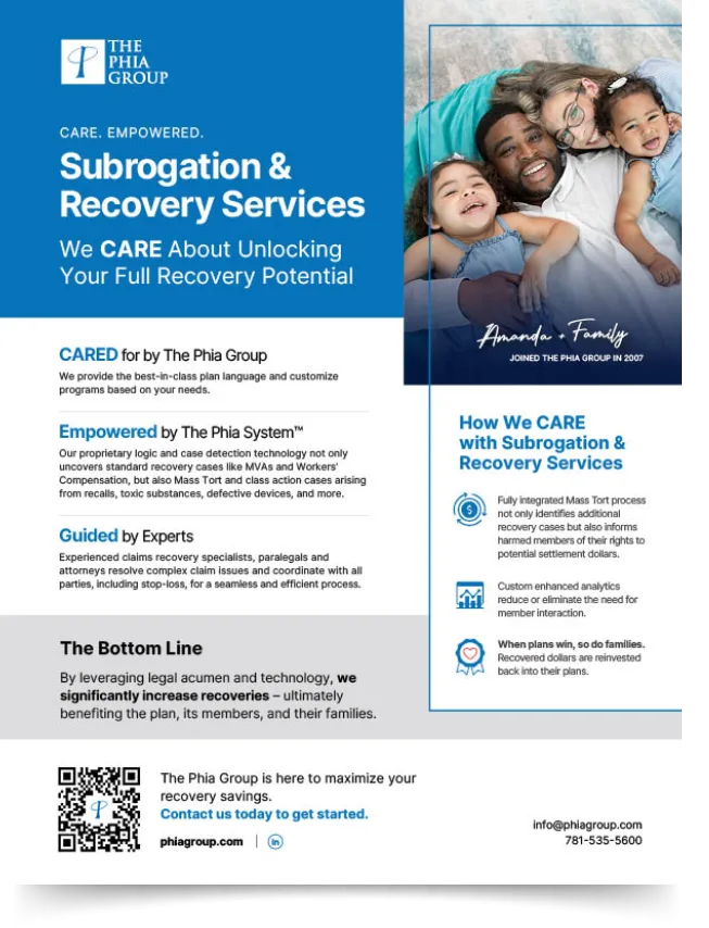 Subrogation and Recovery Services Flyer